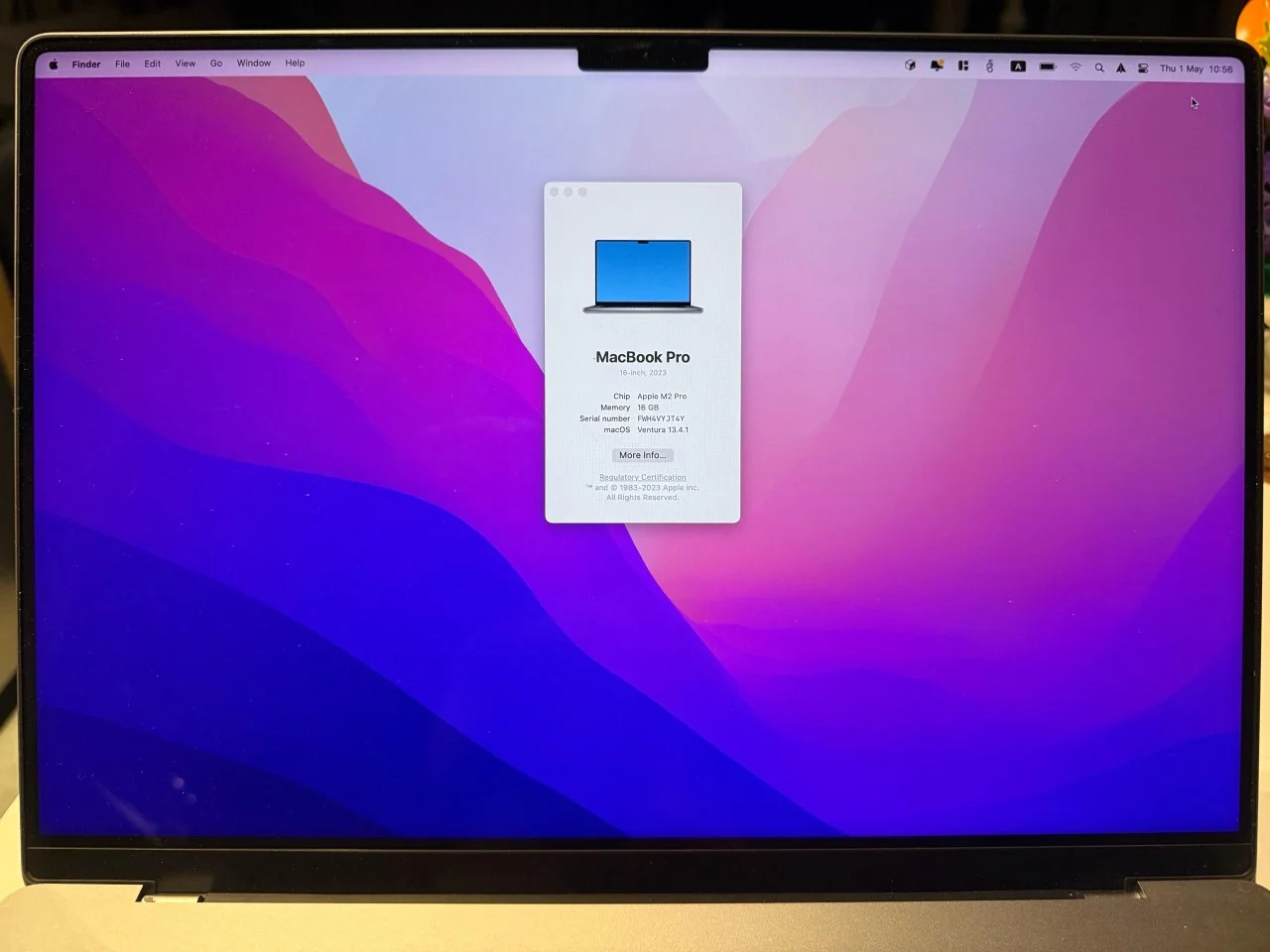 MacBook Pro 16" M2 Pro (2023) 16GB RAM 1TB SSD