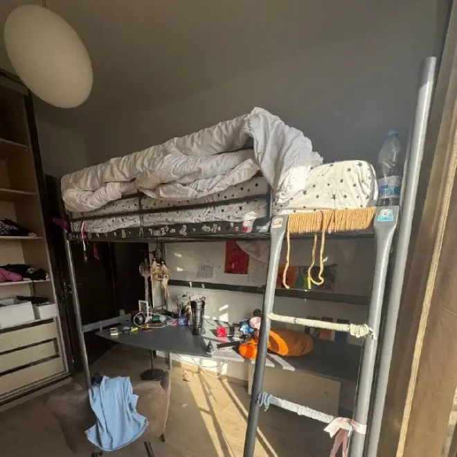 Кровать-чердак IKEA со столом