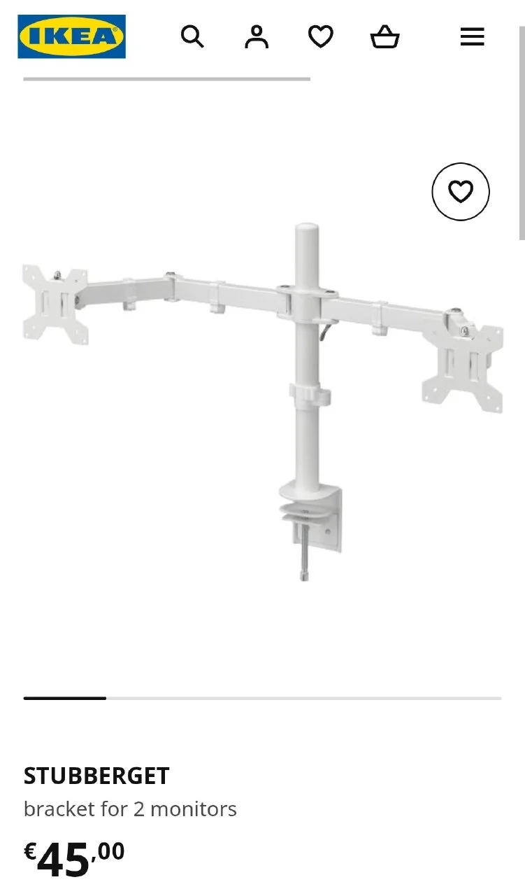 Крепление для двух мониторов IKEA STUBBERGET