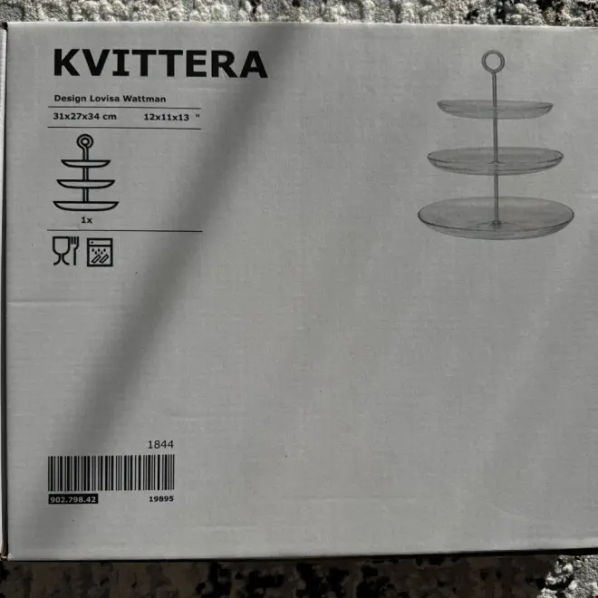 Трёхъярусная стеклянная подставка IKEA KVITTERA
